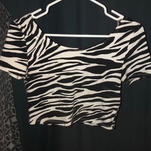 Zebra Print Crop Top